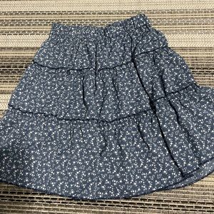 dusty blue paisley print pleated miniskirt